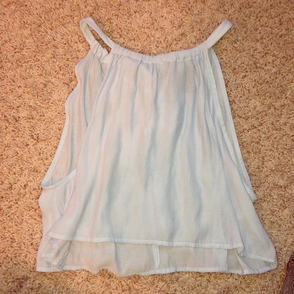 Forever 21 pale baby blue halter tank top